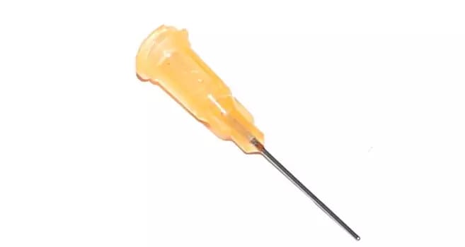 Aiguilles de distribution collées avec canule en acier inoxydable 25,4mm orange 23G 1pc