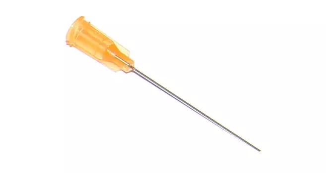 Aiguilles de distribution collées avec canule en acier inoxydable 38,1mm orange 23G 1pc