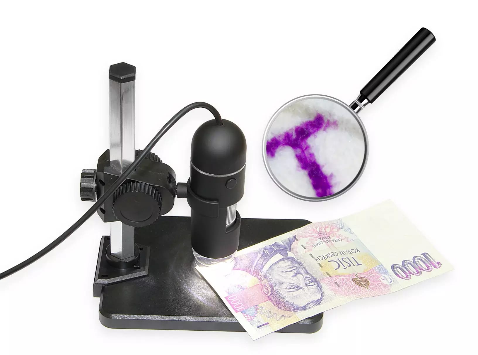 Microscope USB 5MPixel 500x sur pied
