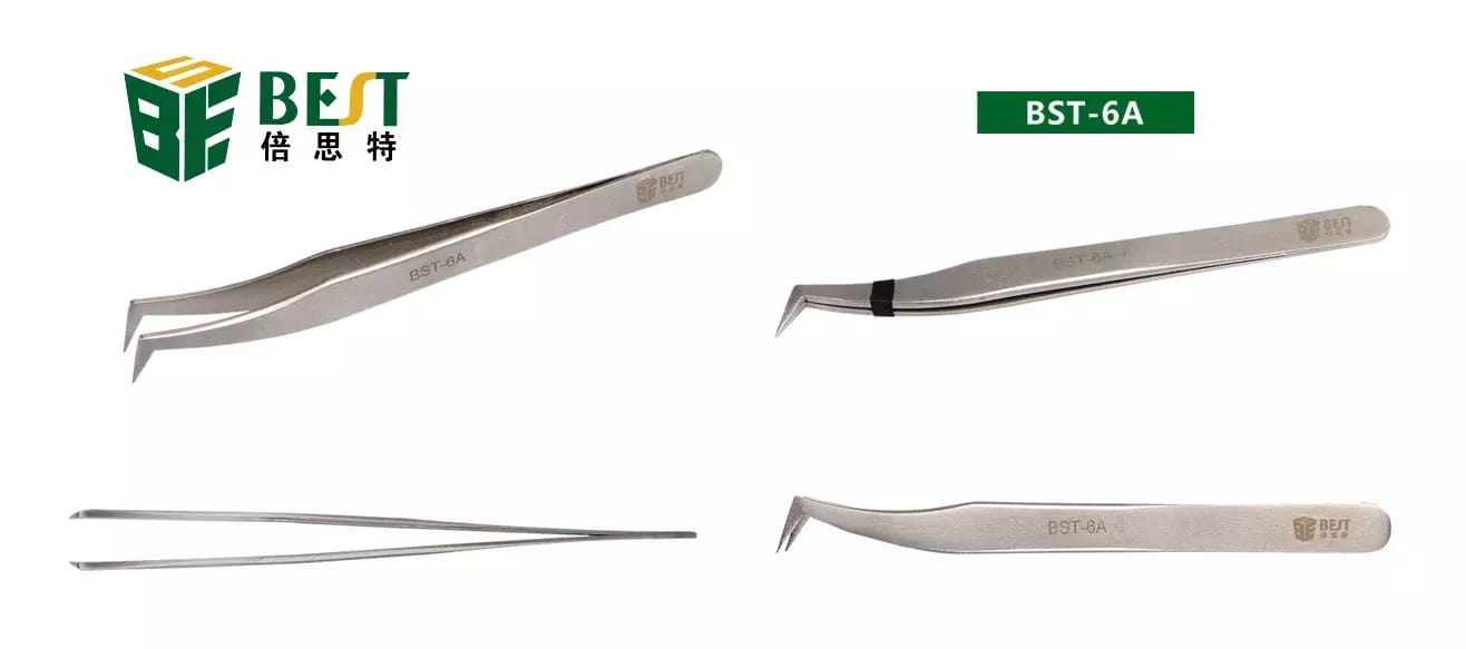 Pincettes antimagnétiques en acier inoxydable pour pièces soudées BEST BST-6A – 2