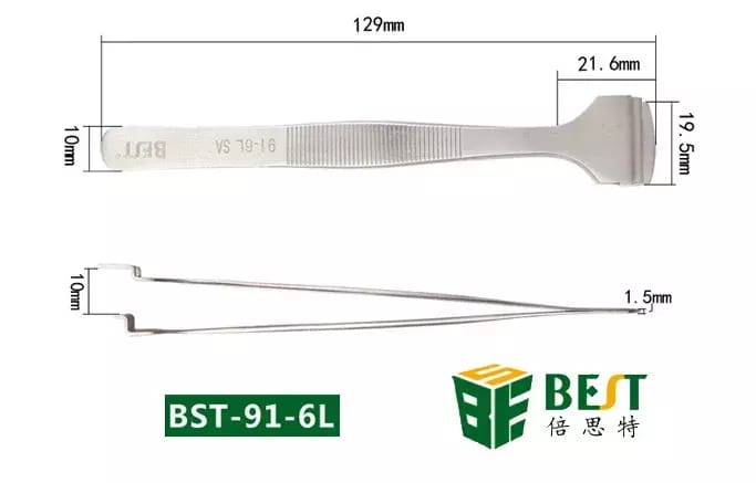 Pincettes en acier inoxydable pour assiettes et tranches BEST BST-91-6L – 2