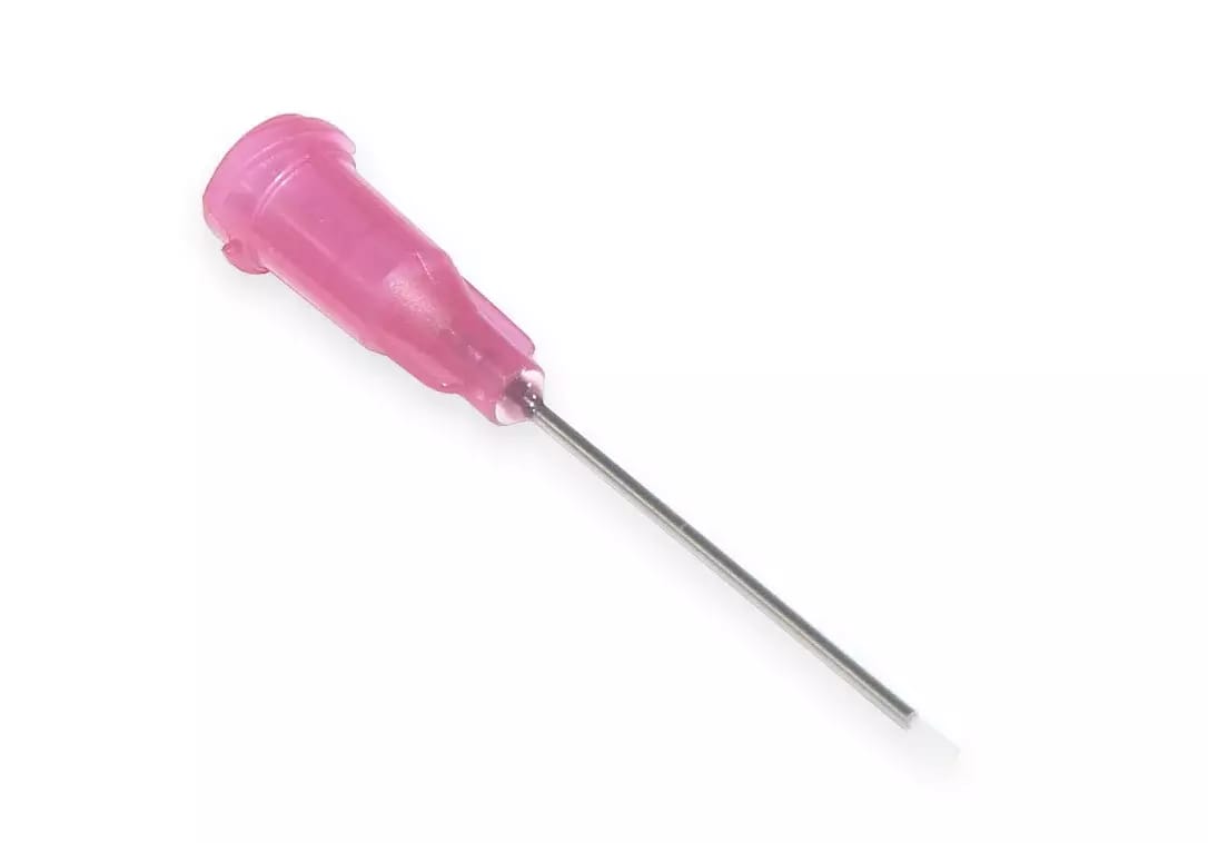 Aiguilles de distribution en acier inoxydable avec tube en téflon inséré 25,4mm 25G 1pc