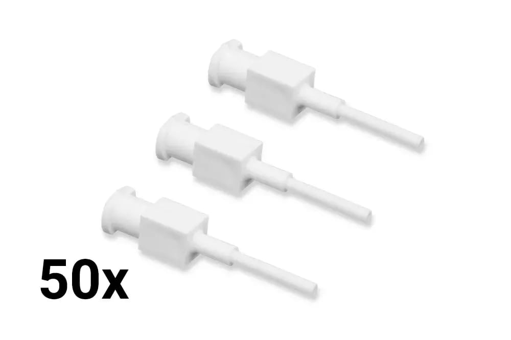 Aiguilles de distribution avec canule flexible en polypropylène blanc 13G 12,7mm 50pcs