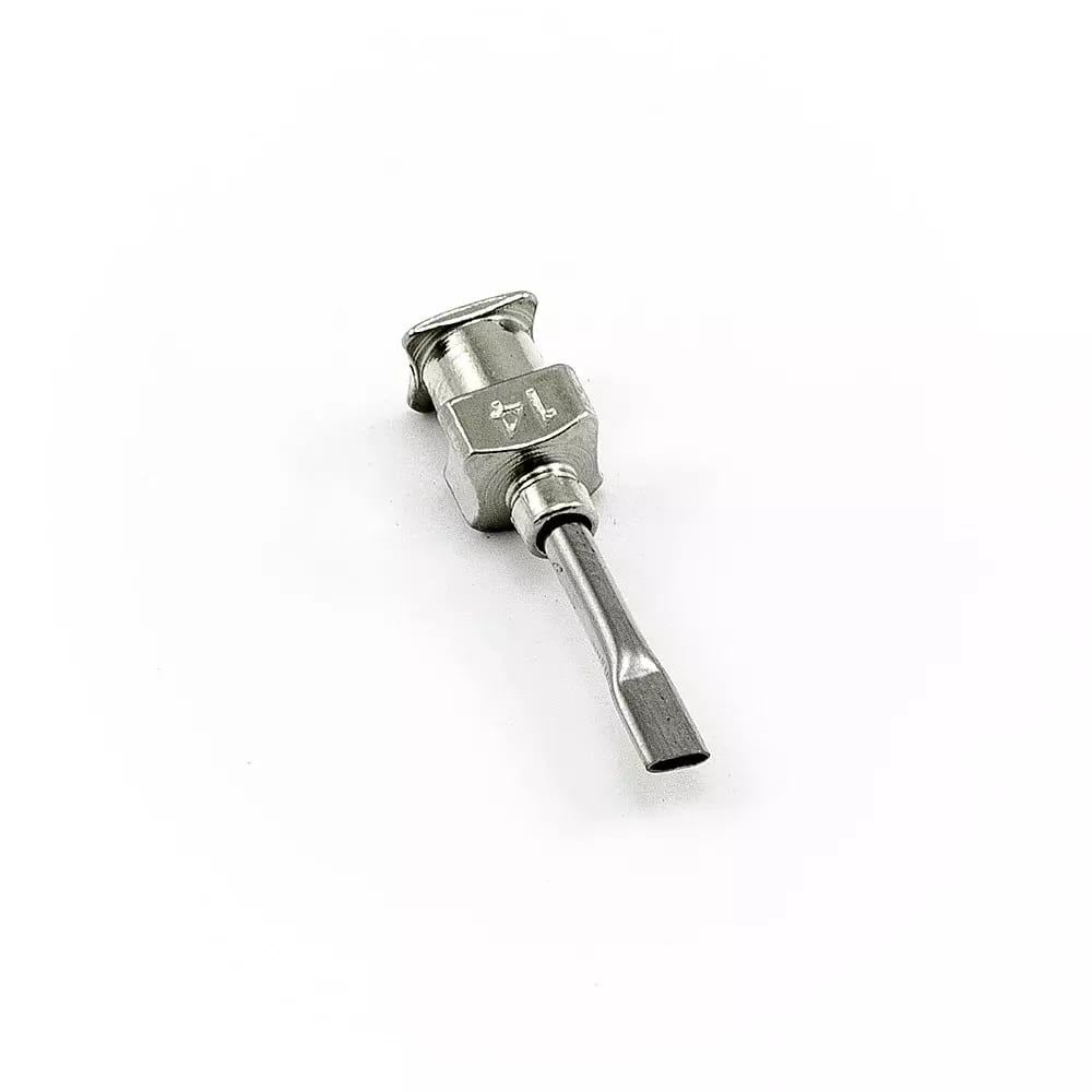Aiguille de distribution en acier inoxydable plate 14G 0.5\"