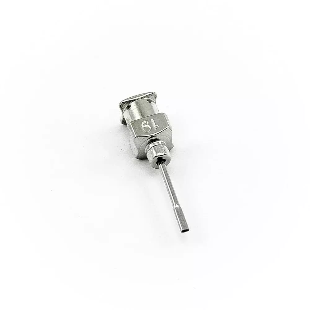 Aiguille de distribution en acier inoxydable, plate 19G 0,5\"
