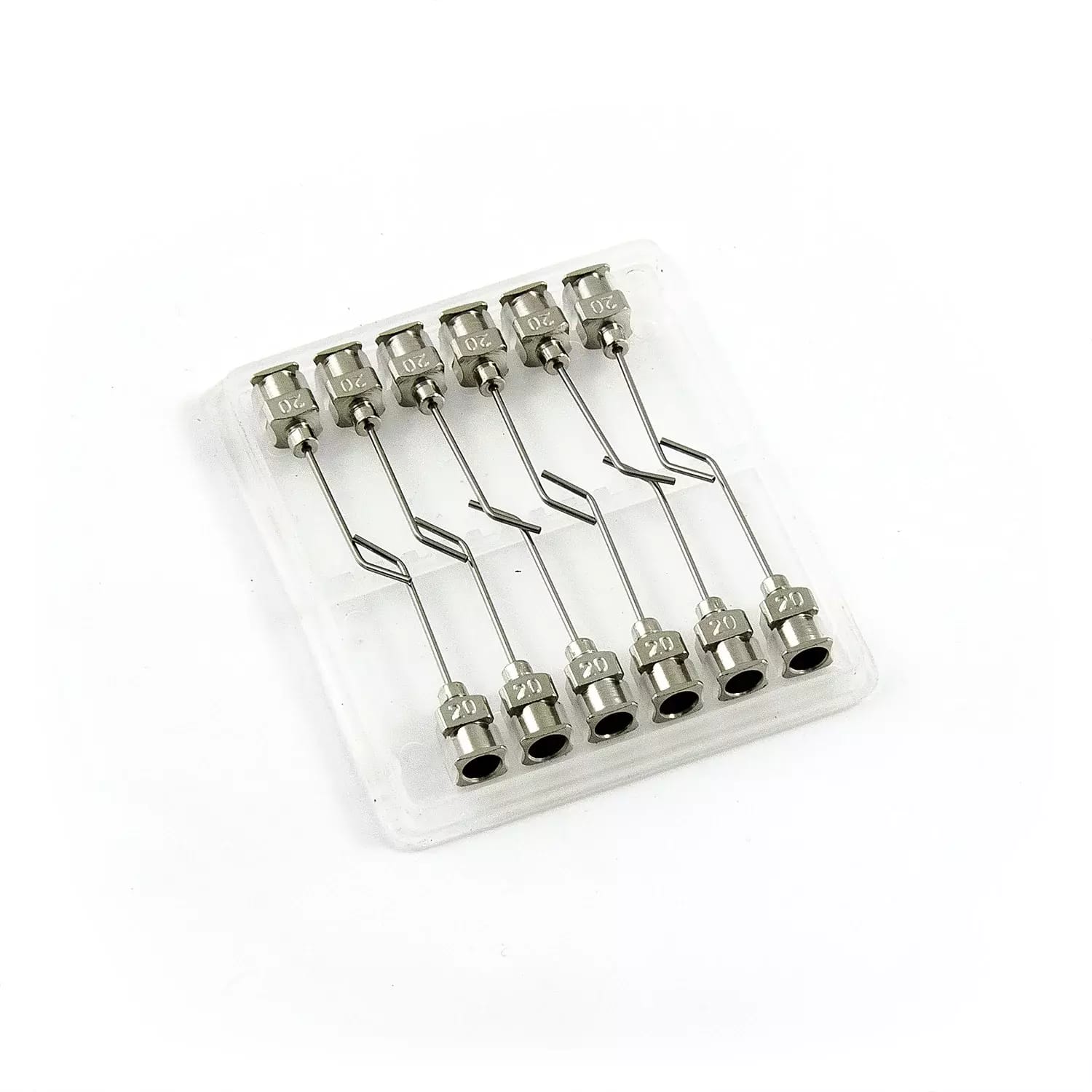 Aiguilles distributrices incurvées à 45° en acier inoxydable 20G 1\" set 12pcs