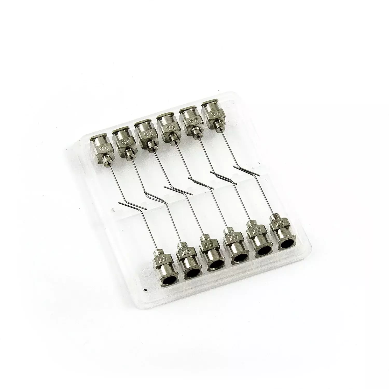 Aiguilles distributrices courbes à 45° en acier inoxydable 25G 1\" set 12pcs