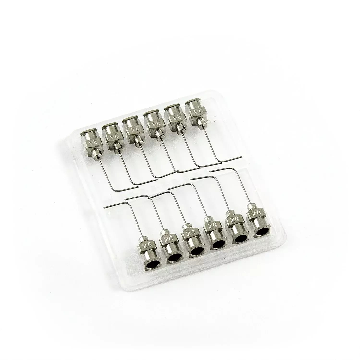Aiguilles distributrices rectangulaires à 90° en acier inoxydable 24G 1\" set 12pcs