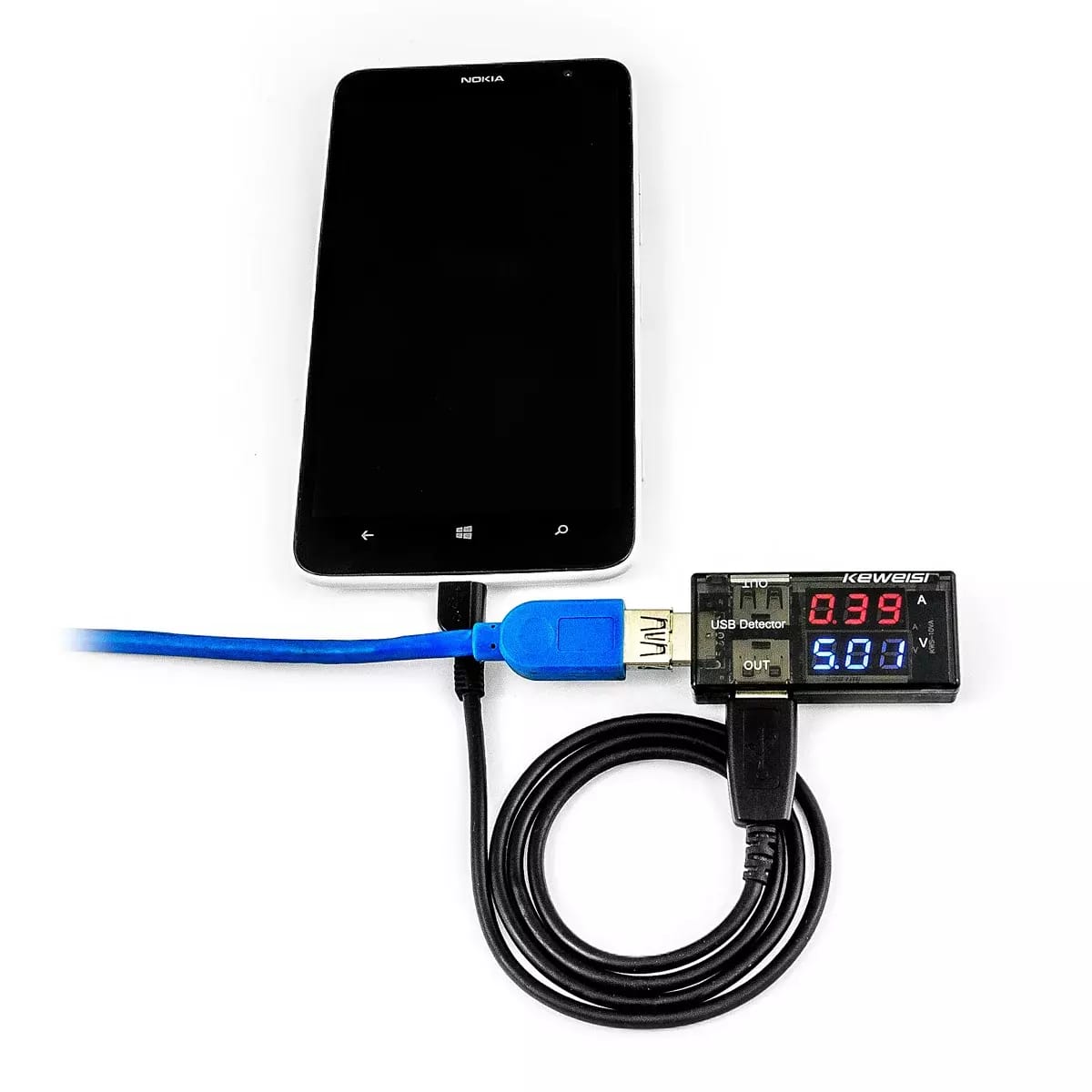 Testeur USB pour mesurer la tension et le courant des ports USB et la perte et la perte dans le câble USB – 2