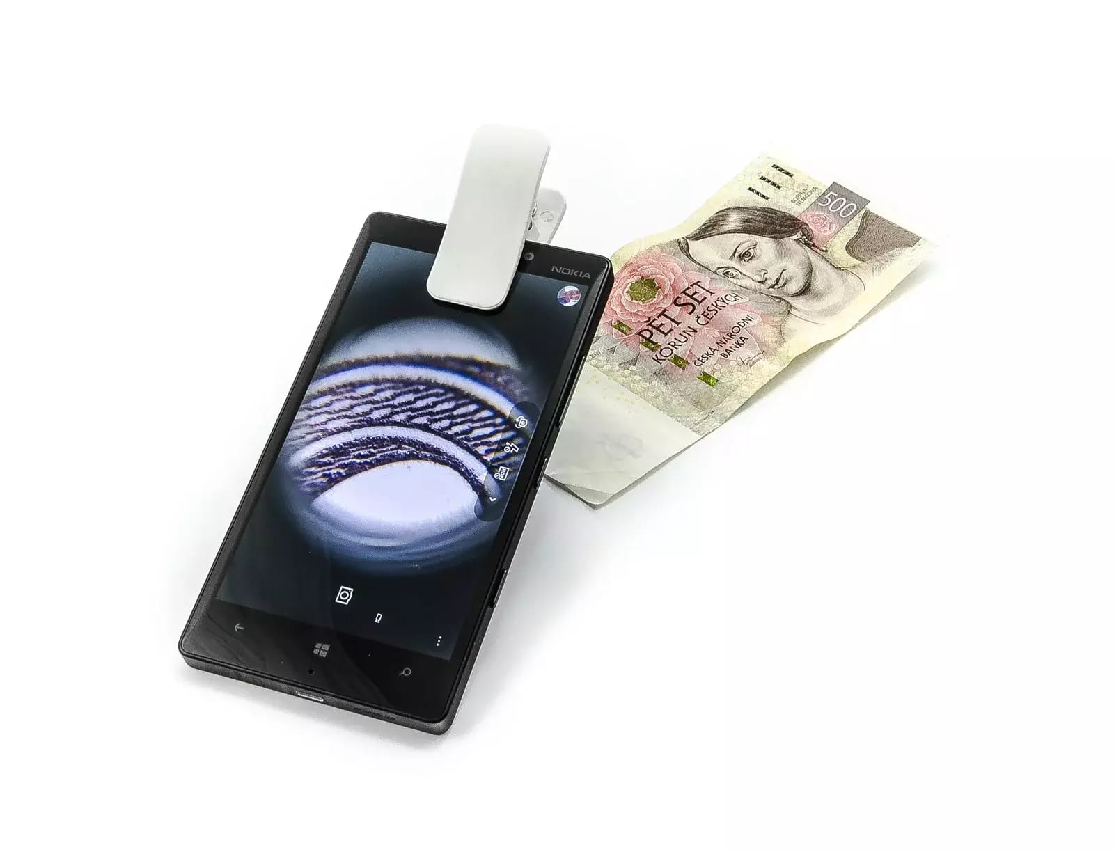 Microscope pour téléphones mobiles - clip avec éclairage LED et UV 60x – 2