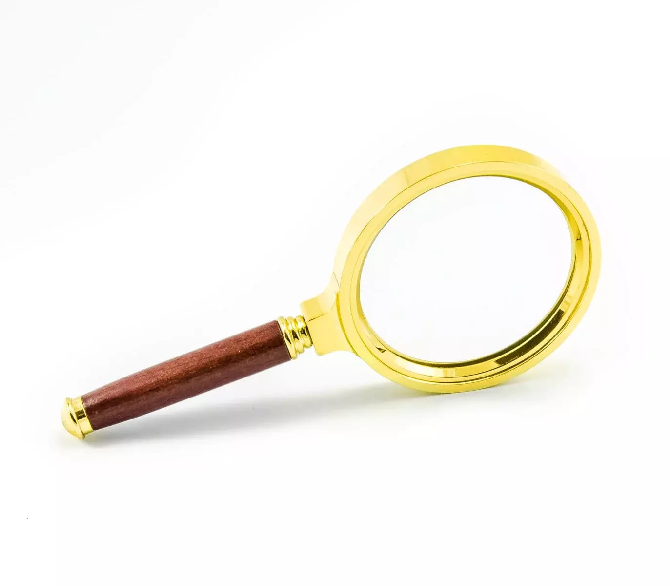 Loupe en métal 80mm avec poignée en bois, grossissement 6D 2.5x – 2