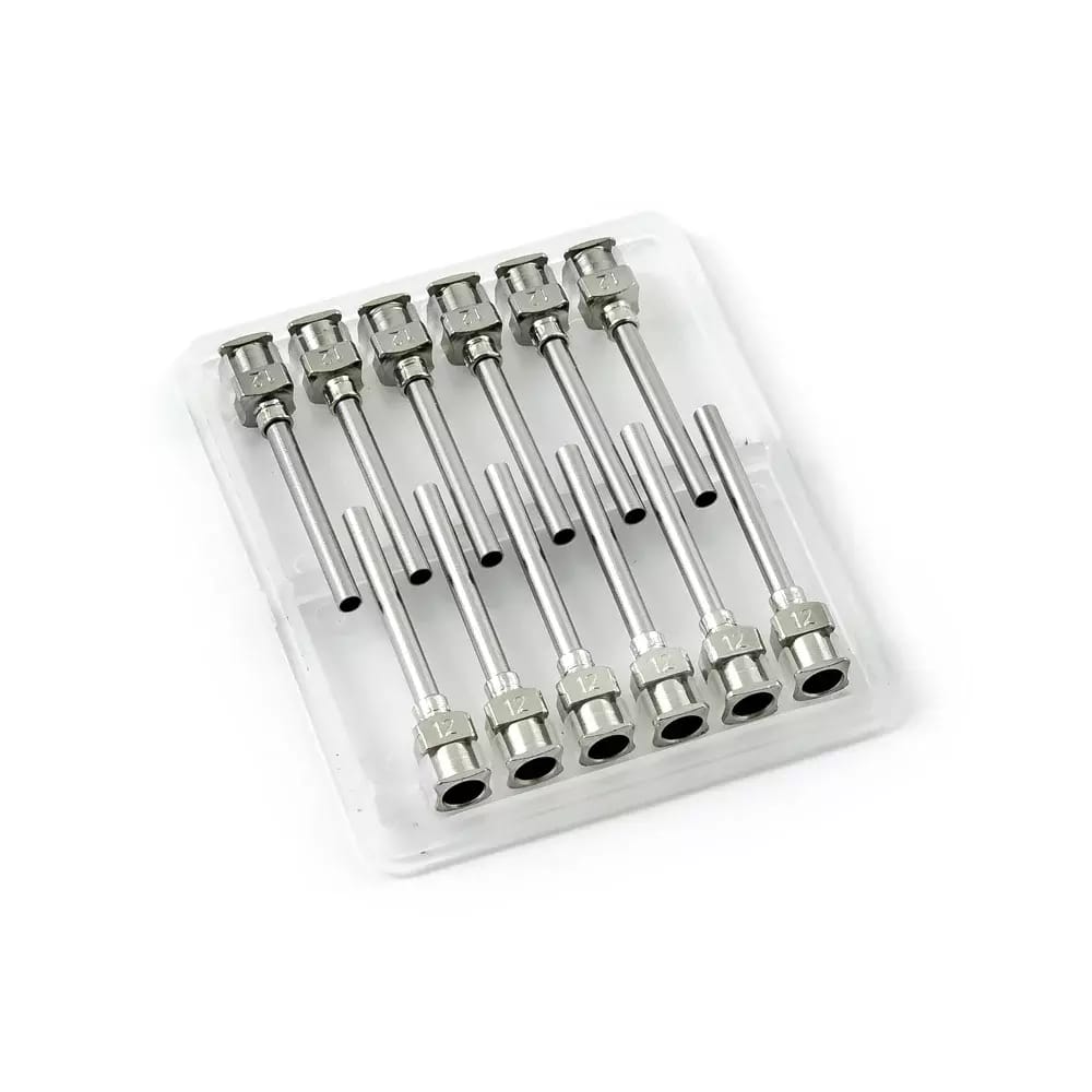 Aiguilles distributrices en acier inoxydable 12G 1\" set 12pcs