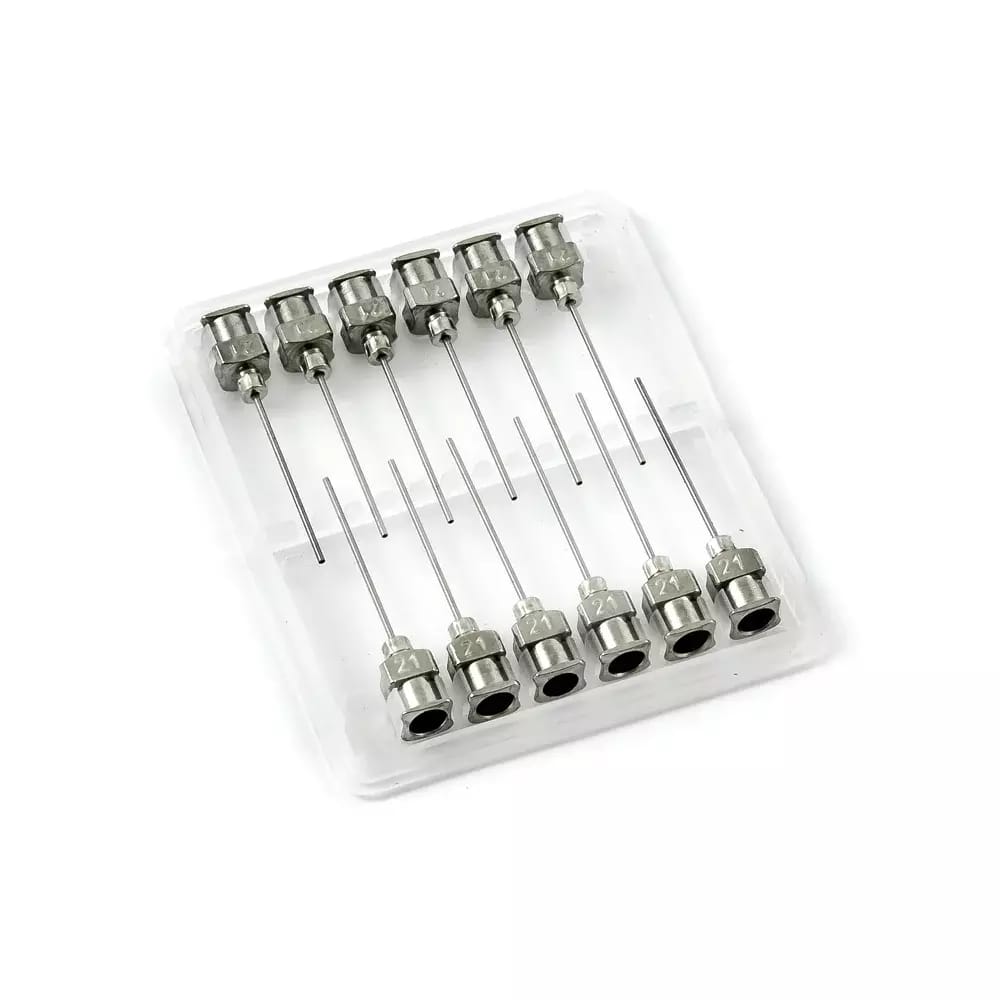 Aiguilles distributrices en acier inoxydable 21G 1\" set 12pcs