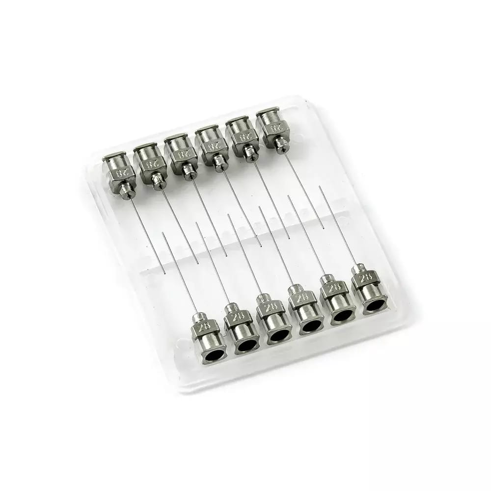 Aiguilles distributrices en acier inoxydable 28G 1\" set 12pcs