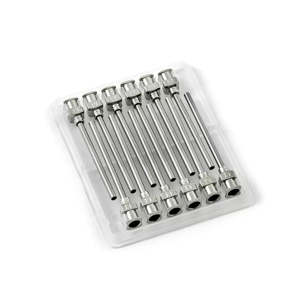 Aiguilles de distribution en acier inoxydable 13G 1,5\" set 12pcs