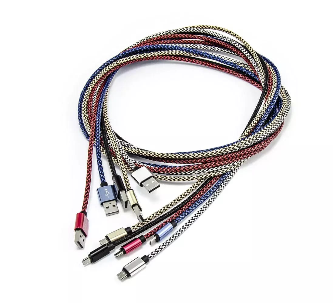 Câble micro USB - USB 2.0, Aluminium, tressé, différentes couleurs, 2m – 2