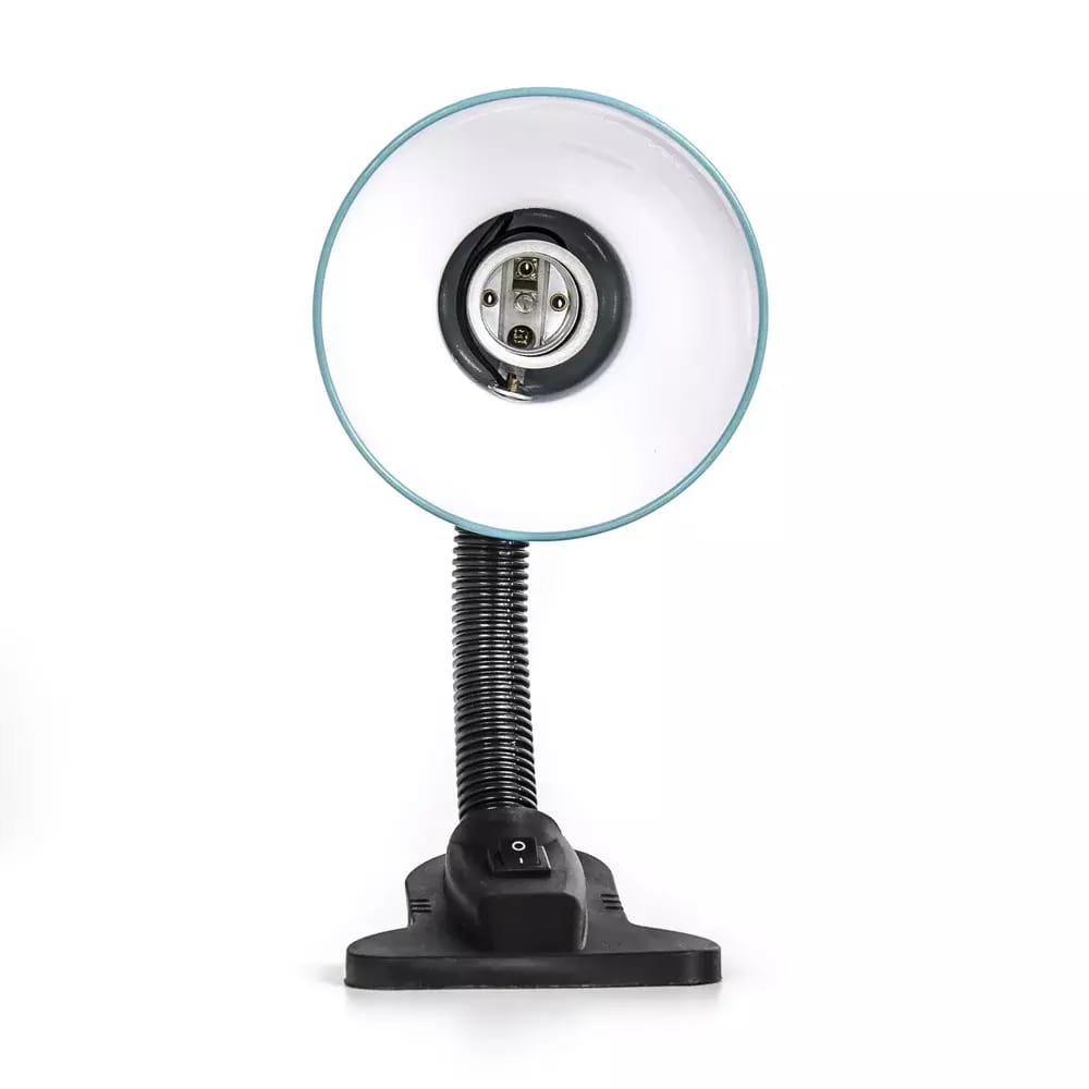 Lampe de table flexible avec clip pour ampoules E27 gris-bleu – 2
