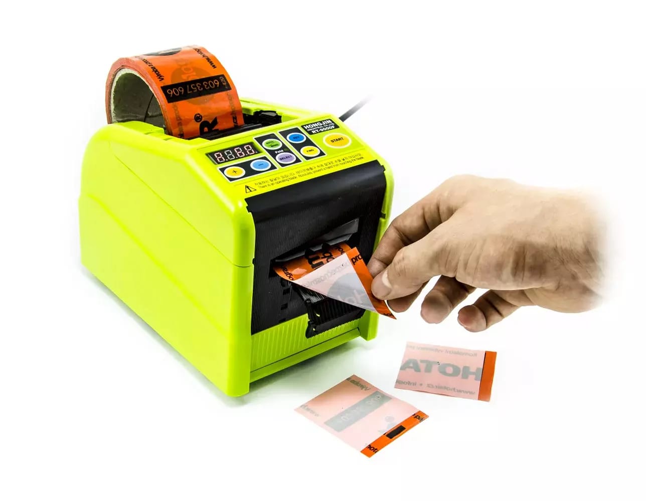 Distributeur de bandes adhésives avec production finale non adhésive et macros RT-9000F – 2