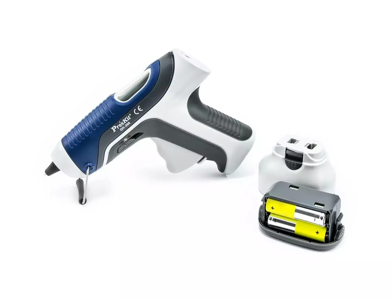 Proskit GK-368 Pistolet thermofusible sans fil à LED avec piles AA – 2