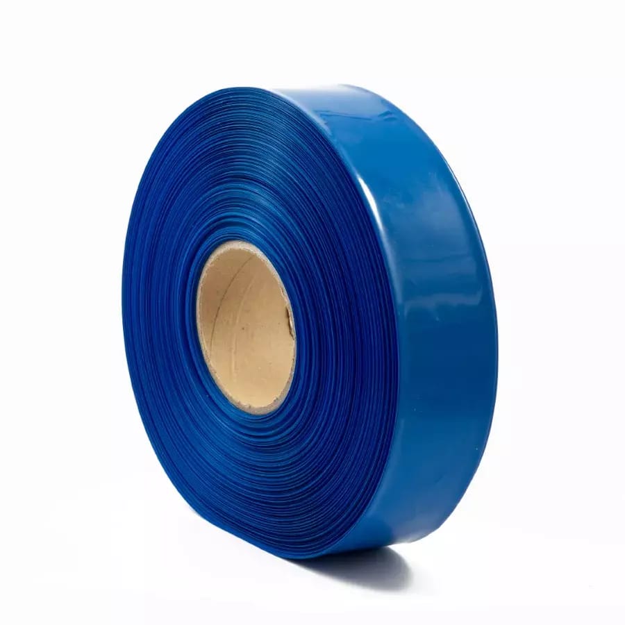 Film PVC rétractable bleu 2:1 largeur 57,5mm, diamètre 35mm – 2
