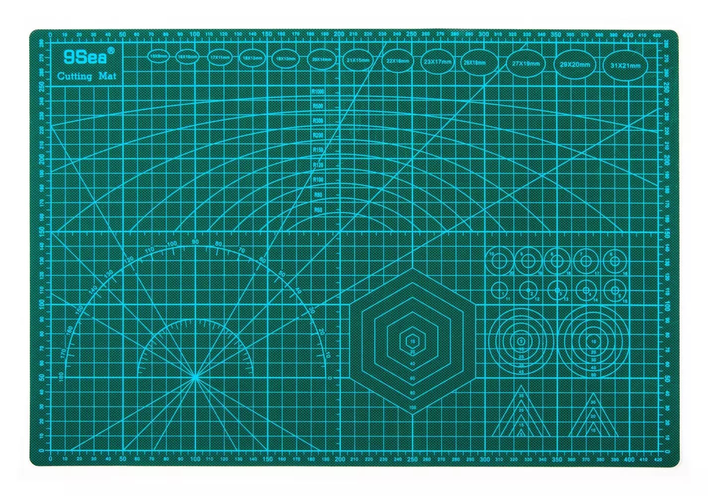 Tapis de découpe double face vert A3 45x30cm – 2