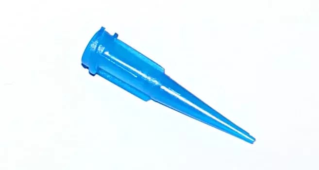 Aiguilles distributrices coniques en plastique bleu 22G 1pc