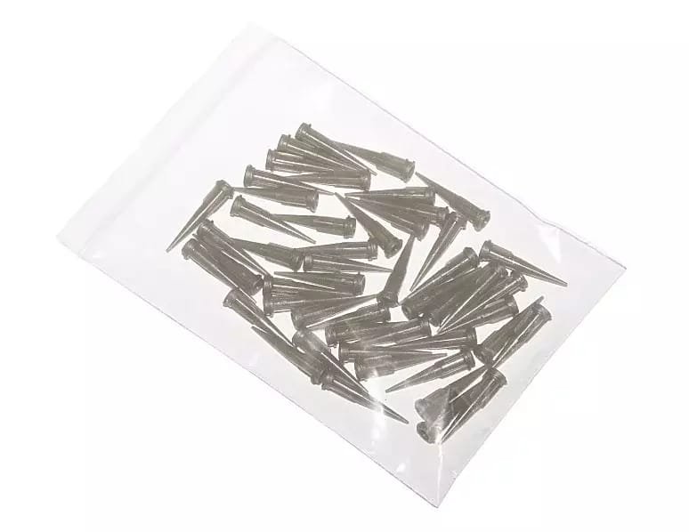 Aiguilles distributrices coniques en plastique gris 16G 50pcs