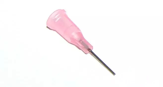 Aiguilles de distribution collées avec canule en acier inoxydable 12,7mm rose 20G 1pc