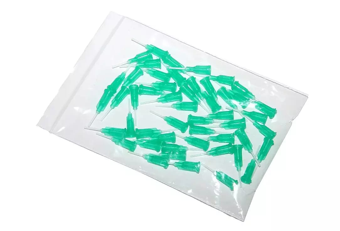Aiguilles de distribution avec canule flexible en polypropylène vert 18G 50pcs