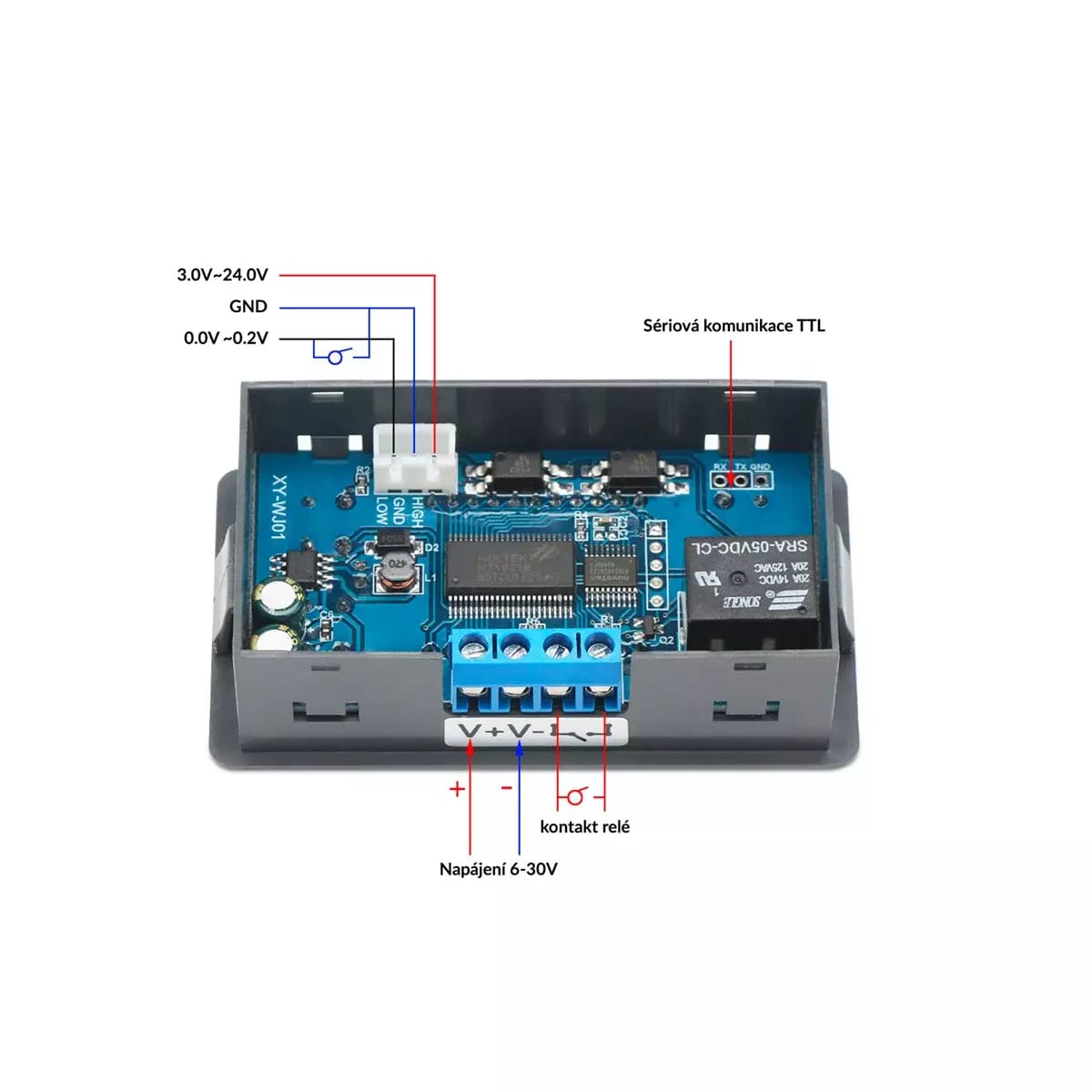 Relais temporisé programmable XY-WJ01 125V/5A – 2