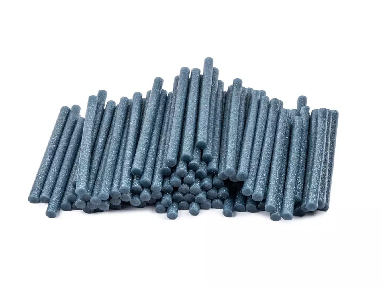 Recharges pour pistolet à colle chaude bleu-gris avec paillettes (glitter) diamètre 11mm, 1kg