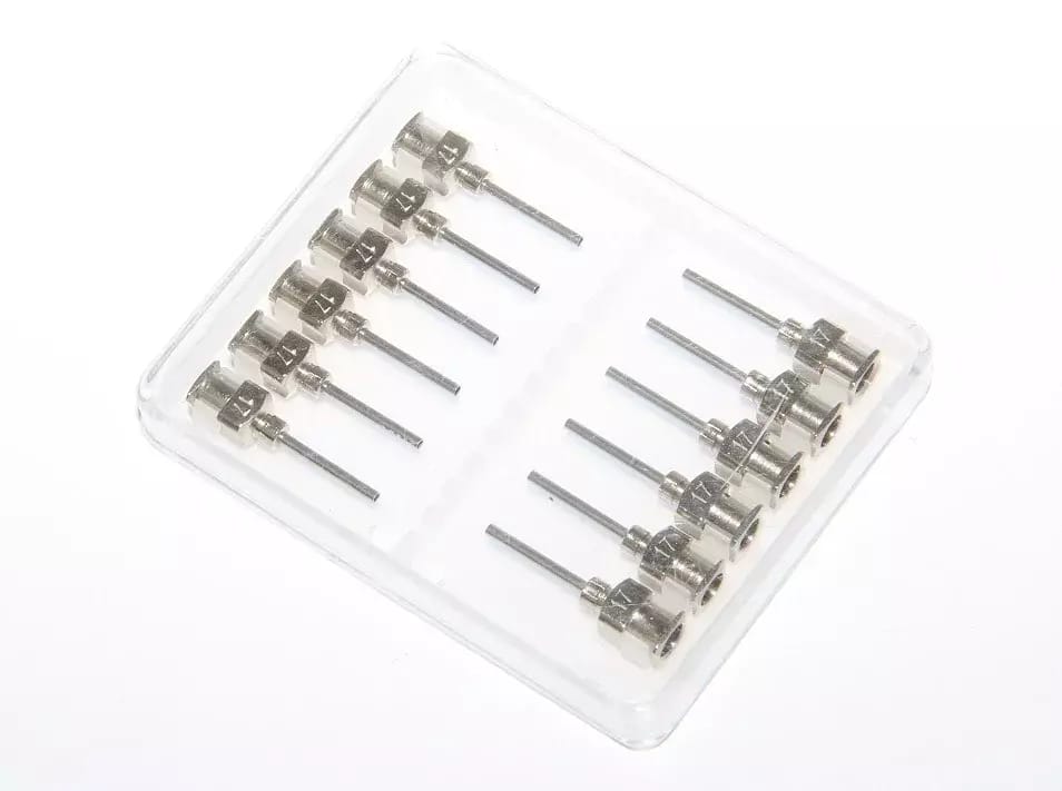 Aiguilles de distribution de précision en acier inoxydable 17G 12pcs