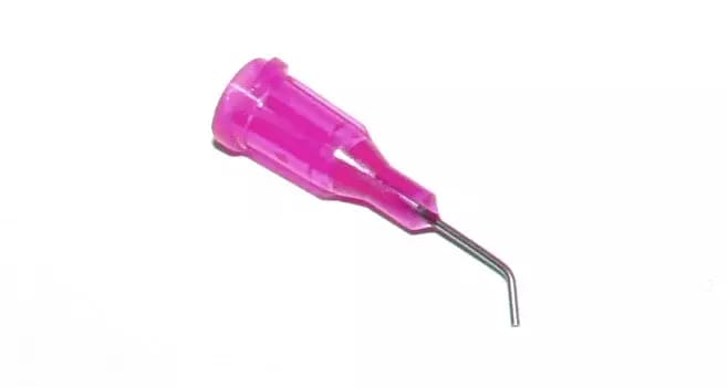 aiguilles de distribution courbées à 45° avec canule en acier inoxydable violet 21G 1pc