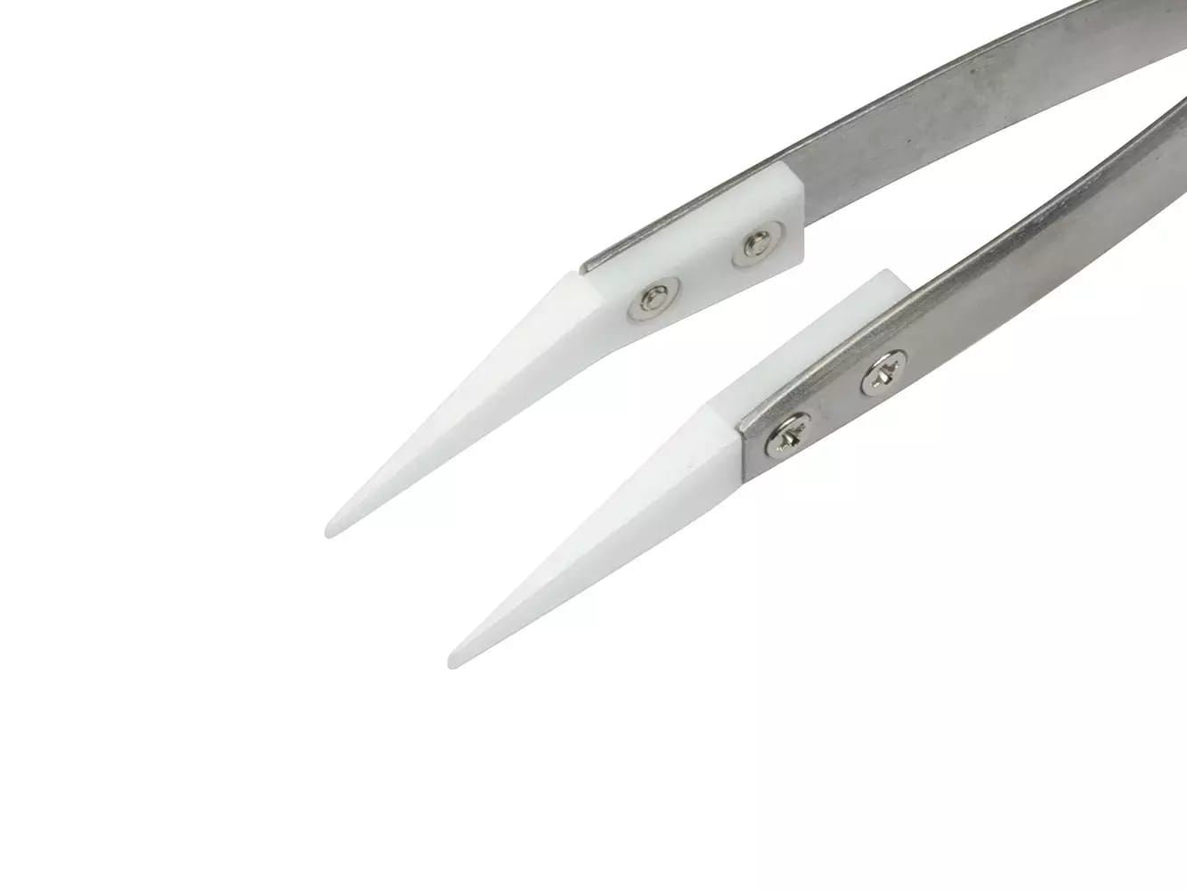 Pincettes en céramique avec corps en acier inoxydable résistant aux hautes températures, pointes courbes – 2