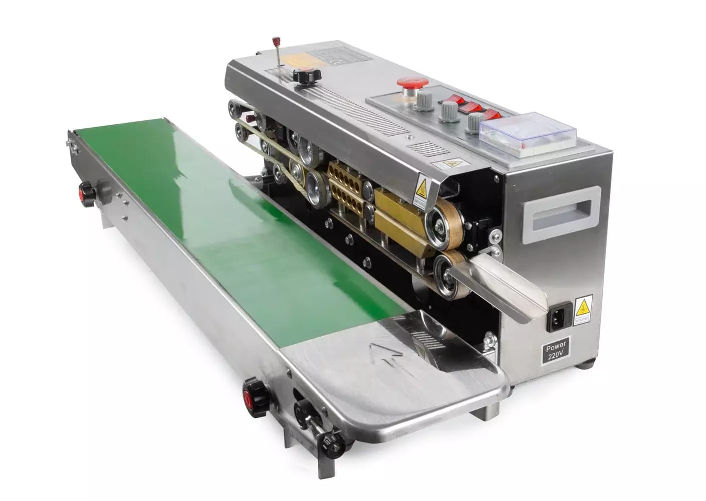 DBF-810SUS soudeuse de films en continu avec tapis roulant et impression à jet d'encre – 2