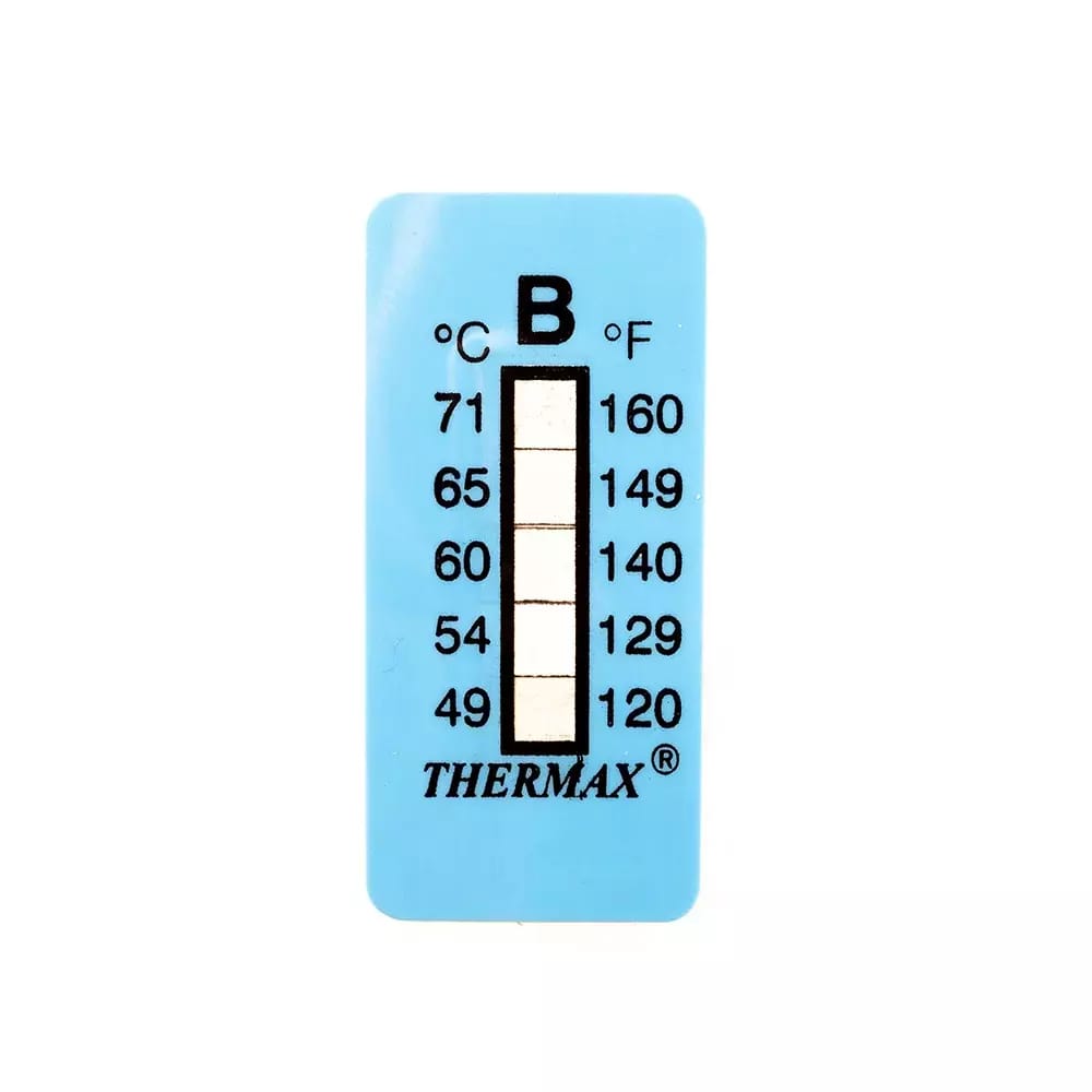 Thermomètre/indicateur autocollant non réversible 49-71°C – 2