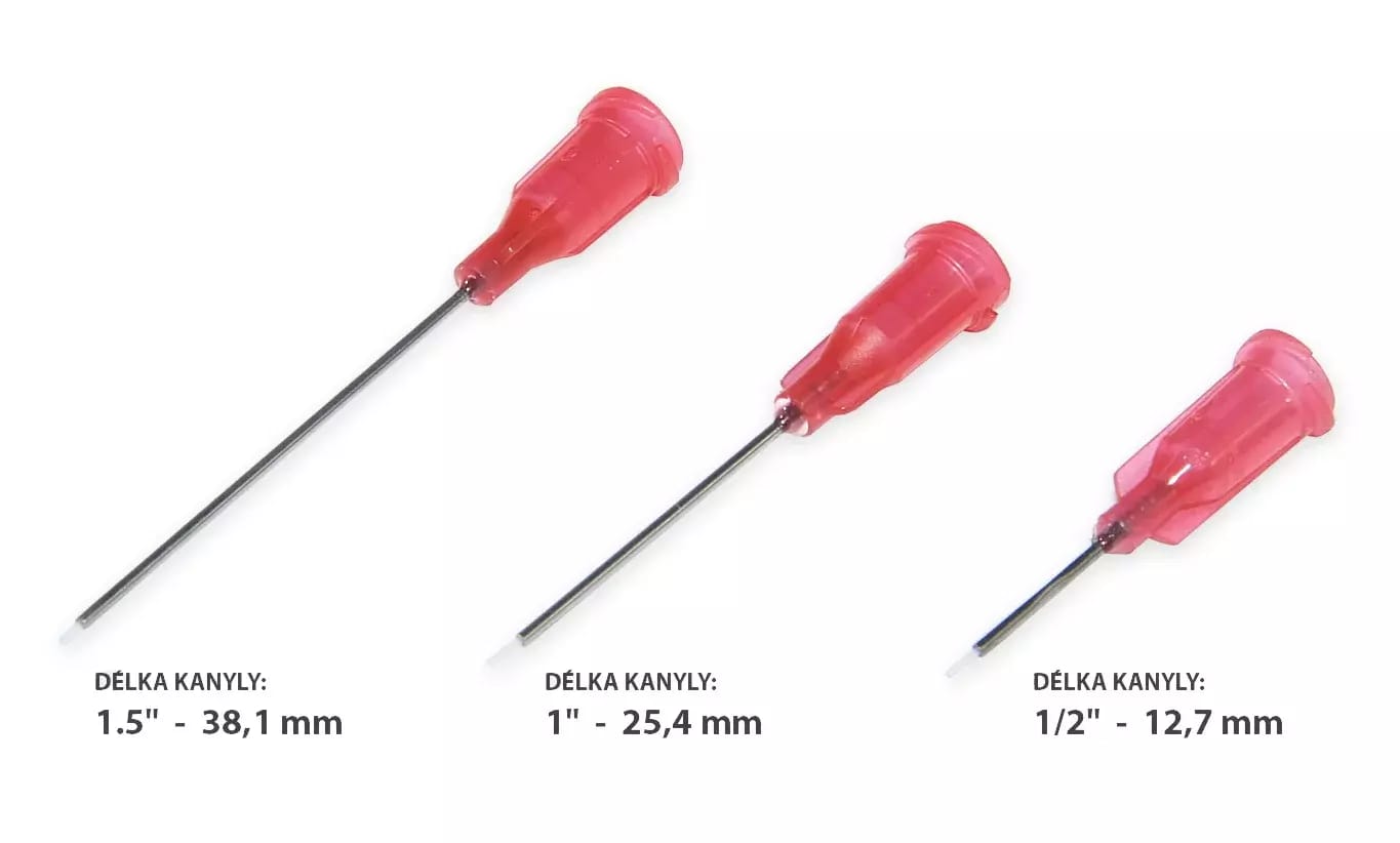 Aiguilles de distribution en acier inoxydable avec tube en téflon inséré 21G 1pc – 2