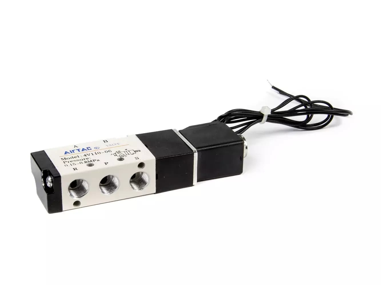 Vanne d'air à commande électrique (solénoïde) DC24V G 1/8\" 4V110-06 – 2
