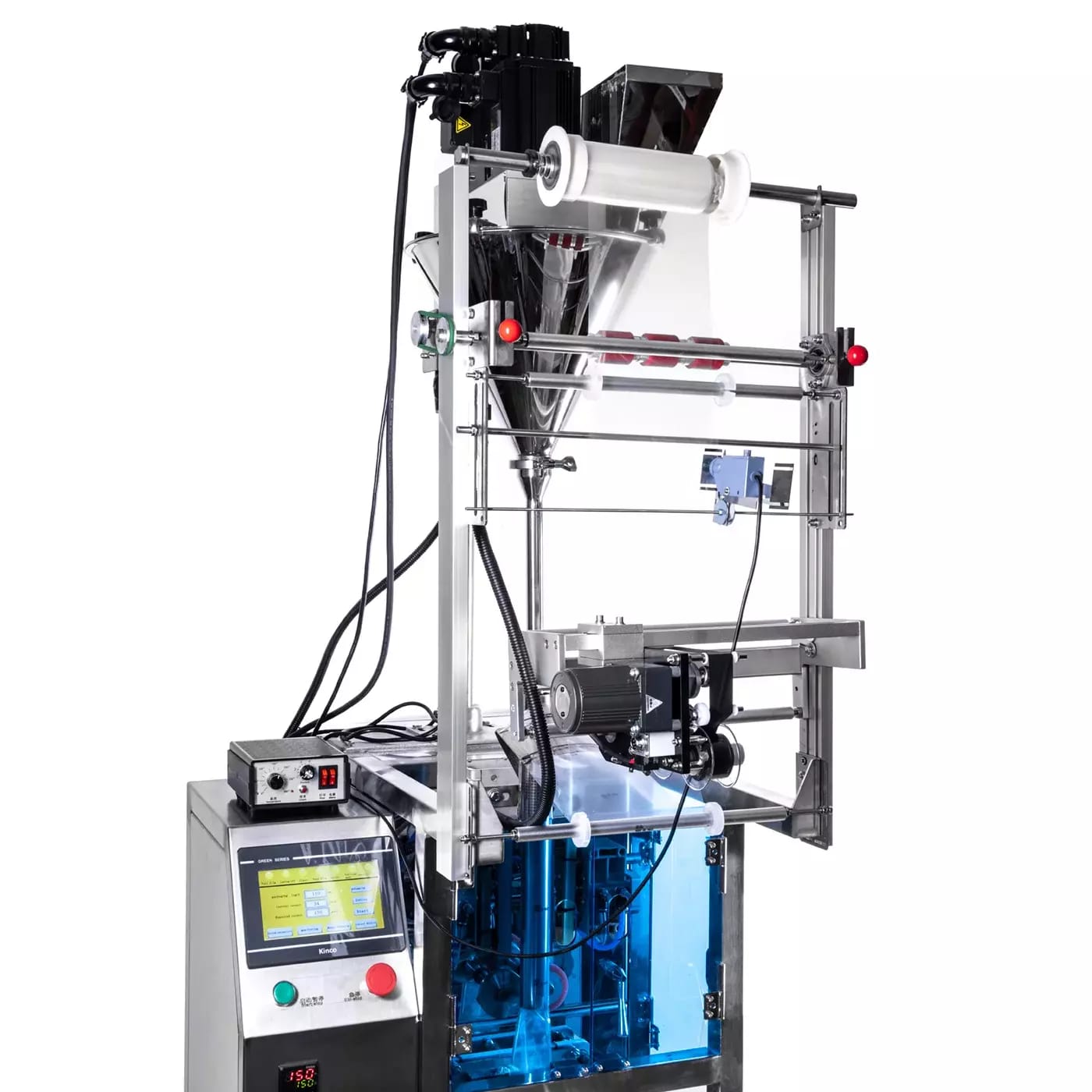 LPF20L Distributeur automatique à vis de 1-125g avec emballeuse, imprimante de données de distribution et détection de marqueurs – 2