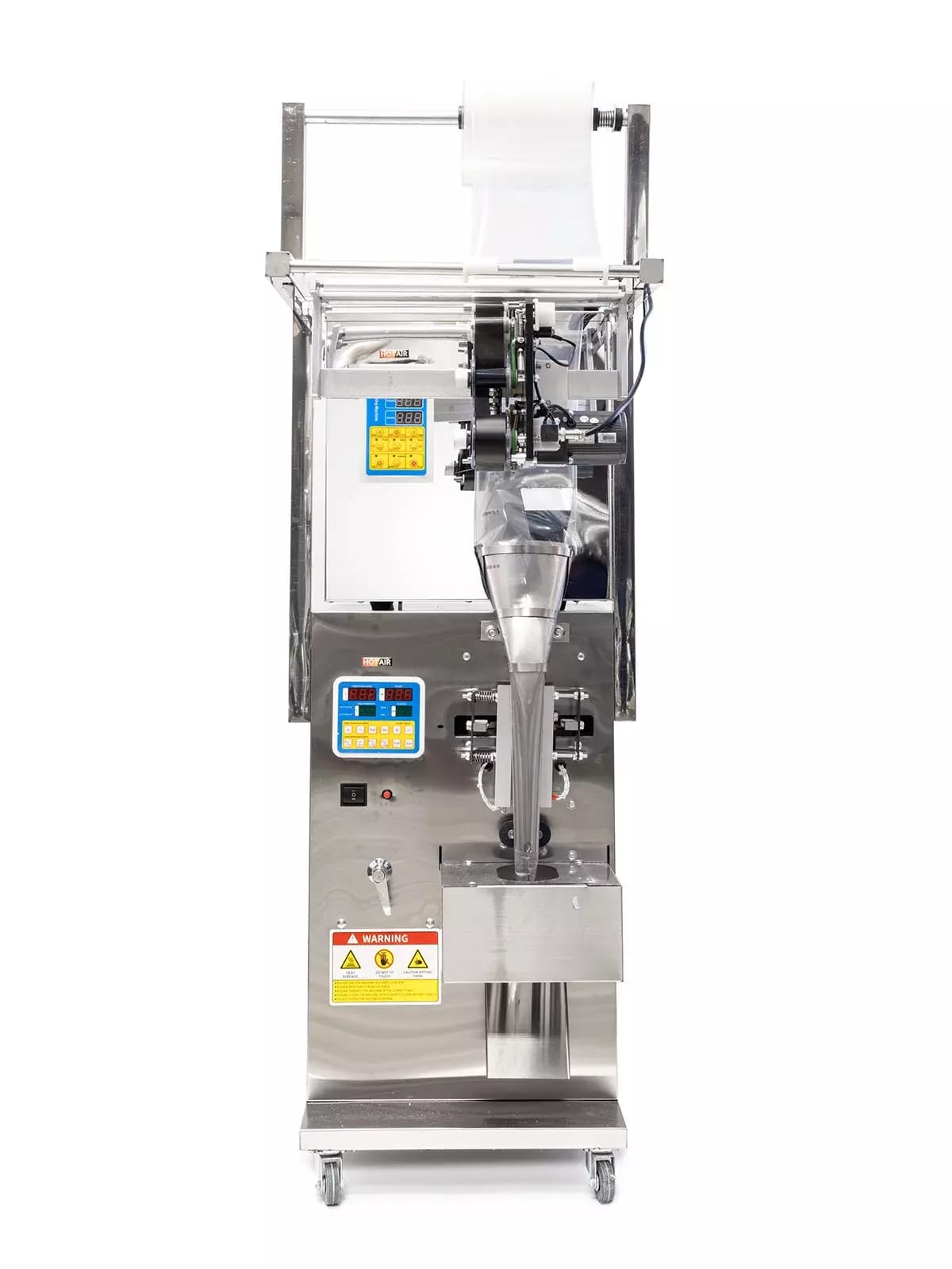 Machine d'emballage automatique avec distributeur de mélanges en vrac jusqu'à 99g et imprimante de données de péremption