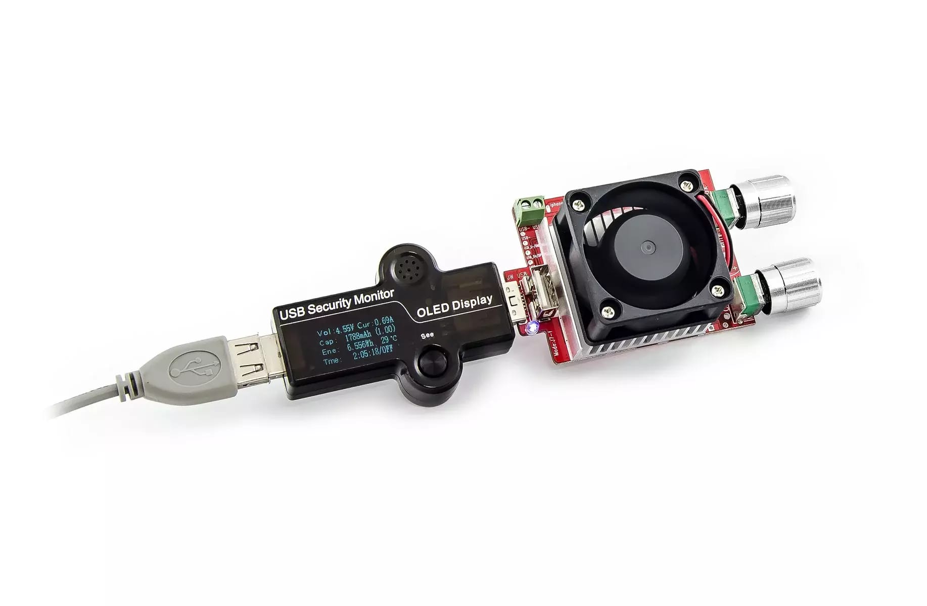 Testeur USB avec charge électronique 35W, set