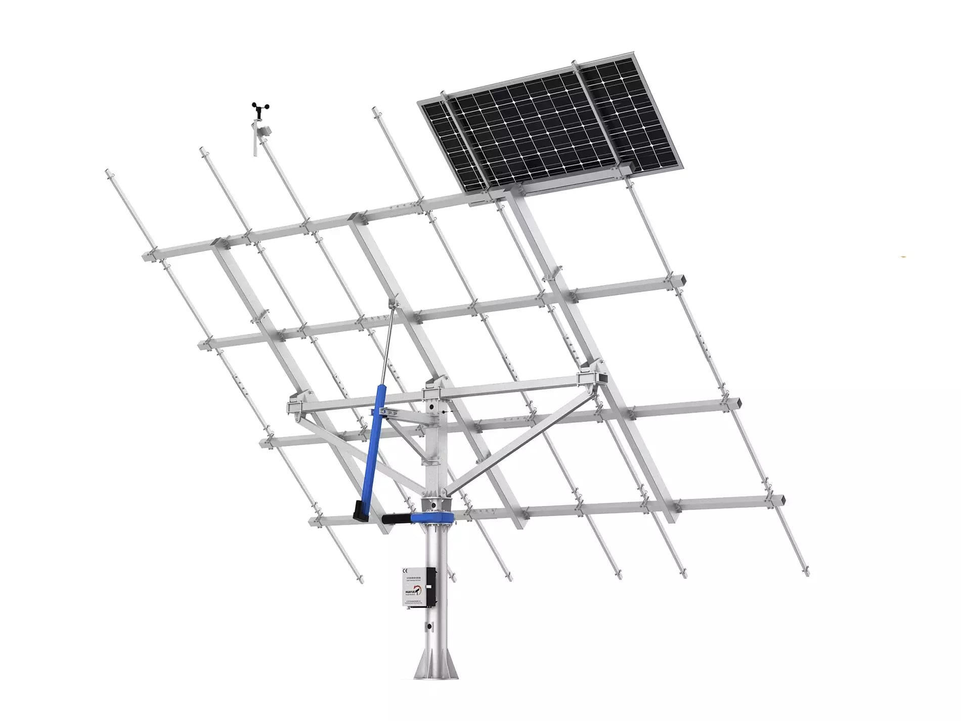 Suiveur solaire Huayue à double axe pour 12 panneaux - 6,6kW