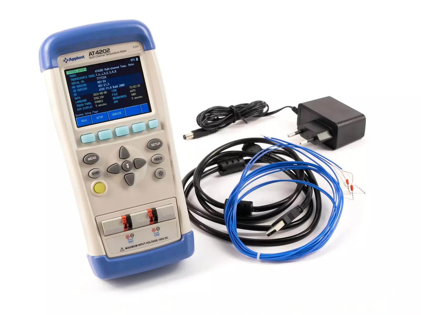 Applent AT4202 enregistreur de données et thermomètre à thermocouple à deux canaux