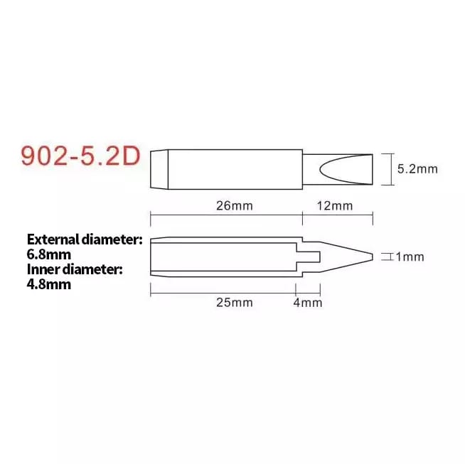 Série 902 Pointe à souder 5.2D pour stations YIHUA – 2