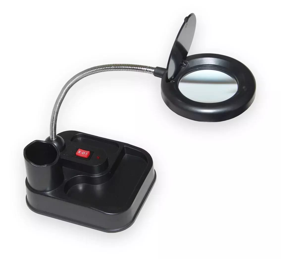 Lampe de table avec loupe BEST 308 à double alimentation