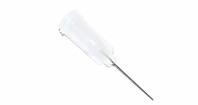Aiguilles de distribution collées avec canule en acier inoxydable 25,4mm clair 27G 1pc