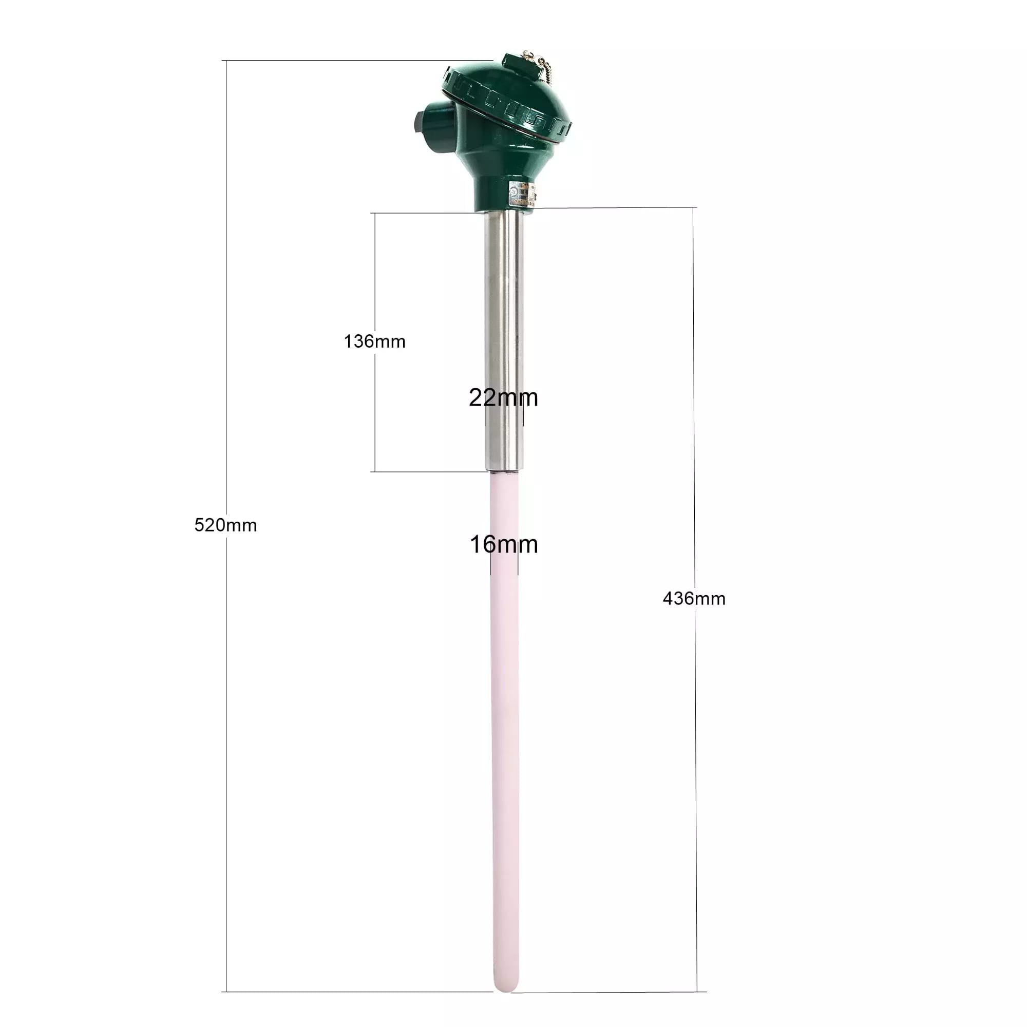 sonde de température WRN-122 (0-1300°C) pour fours industriels et de crémation – 2