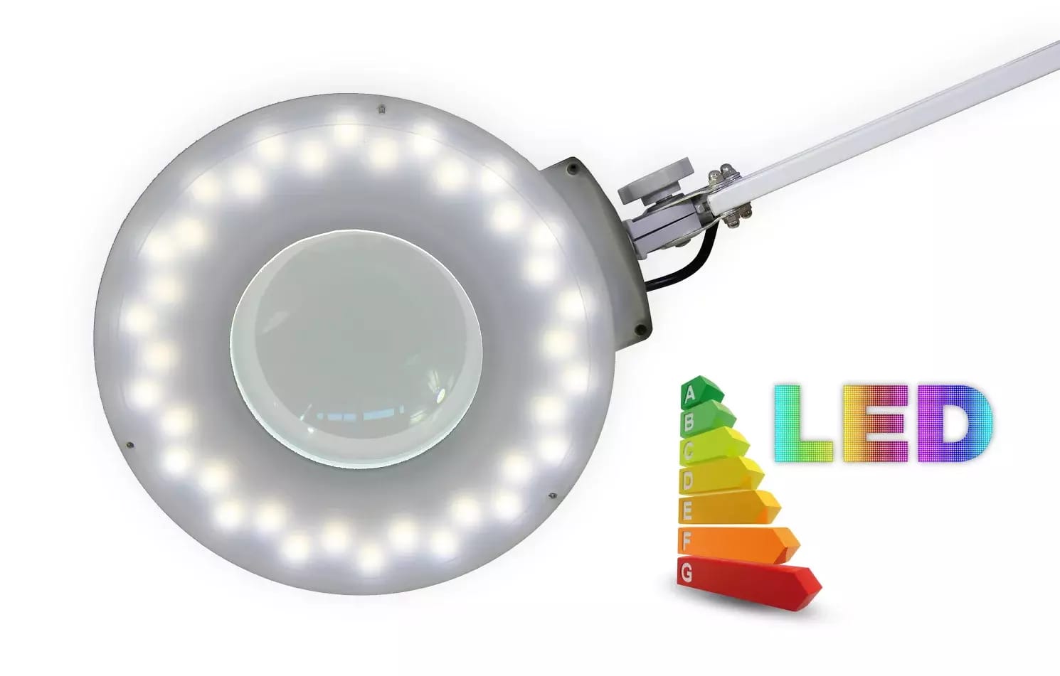 Loupe de table avec éclairage LED T86-A grossissement 8 dioptries – 2